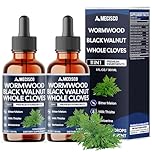 2Packs of 30ml - Wormwood Liquid Drops. Combined to Black Walnut, Whole Cloves, Berberine, Milk Thislte, Bitter Melon and 5 More Herbs 11-in-1 Wormwood Liquid Drops - 120 Days Supply