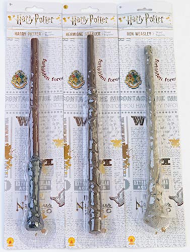 Bundle - 3 items: Harry Potter, Ron Weasley, and Hermione Granger Magic Wands