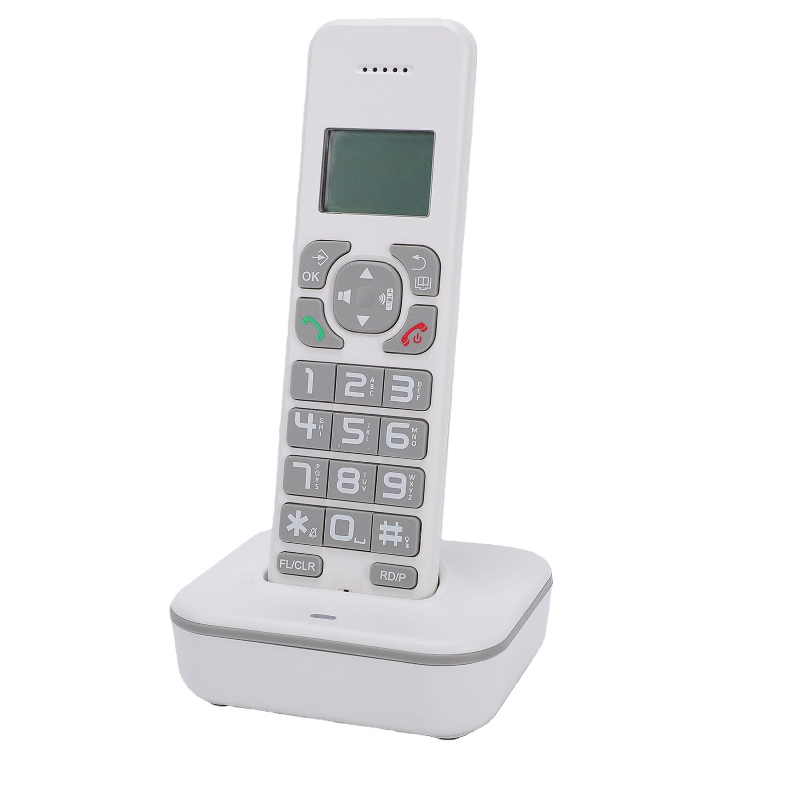 Bewinner Telefono Fisso Cordless con Pulsanti Grandi, Display LCD, Blocco Chiamate, 10 Suonerie, Vivavoce, di Cornetta Espandibile per Casa, Ufficio, Anziani e Aziende (Spina europea)