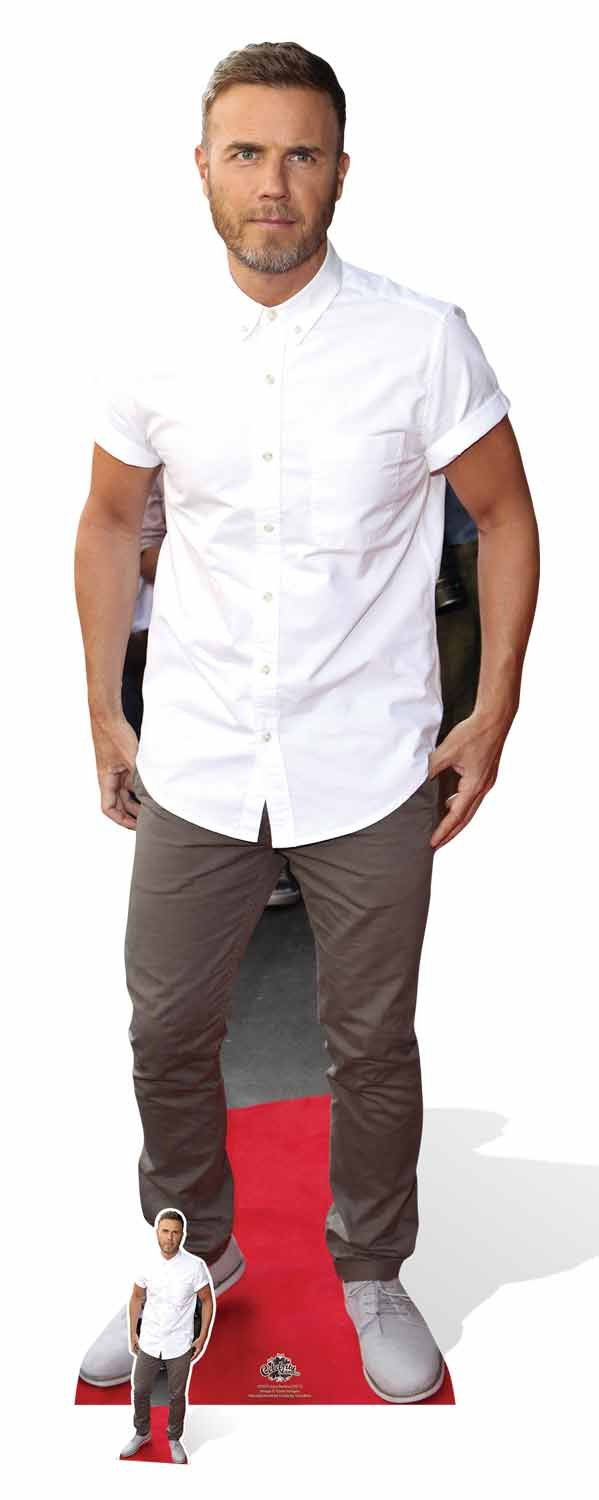 Star Cutouts Multi-Colour Ltd Cs659 Lifesize Cutout Gary Barlow White Shine, Cardboard, 175 X 60 X 175 Cm