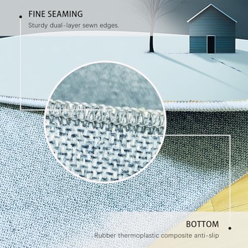 Tapis de salon 180x270cm tapis d'accent d'hiver rustique lavable - 7