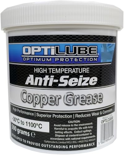 Optilube Copper Anti Seize Wear & Corrosion Reduction High Temperature Paste Grease 500g