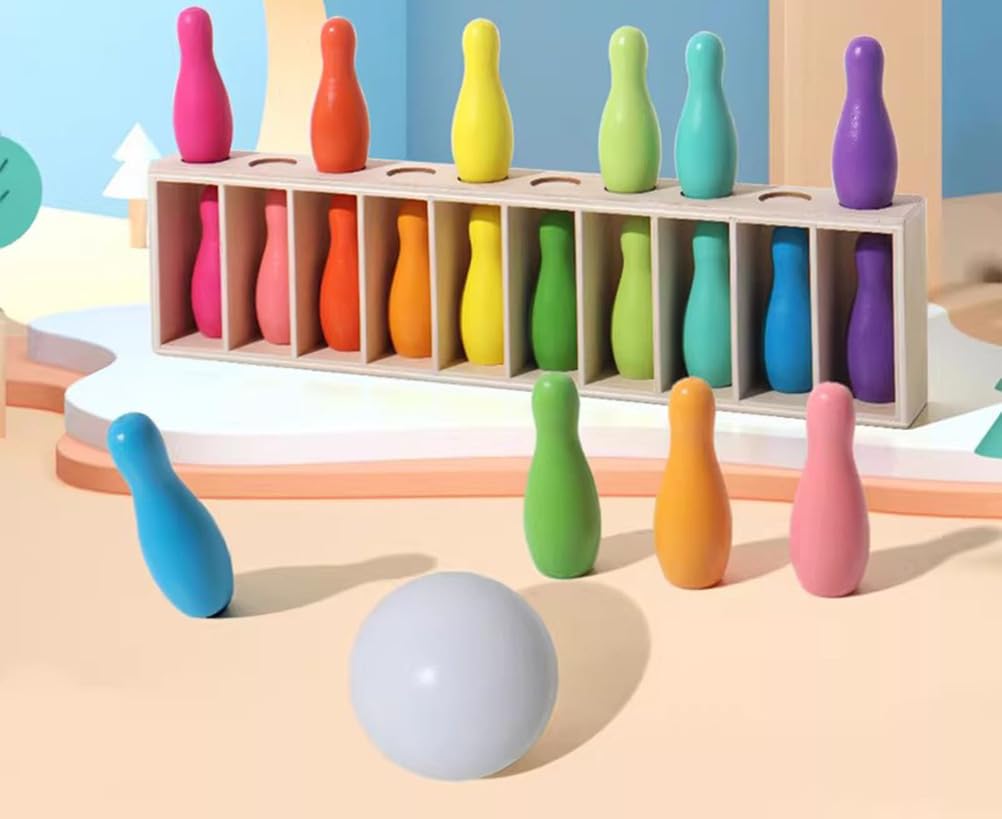 Juego de Memoria de Bolos Montessori, Juegos de Mesa para la Familia, Fiesta, Regalo de Cumpleaños