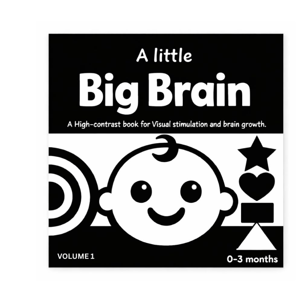 A little Big Brain: A high contrast book for visual stimulation and brain growth ( 0-3 months )