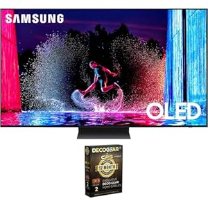 SAMSUNG QN55S90DA 55 Inch OLED 4K Smart TV (2024) Bundle with Deco Gear 2X 4K HDMI 2.0 Cable with Pure Copper Conductors & CPS Exclusive 12 Month Protection Pack Bundle (BEACH-CPS-261500)