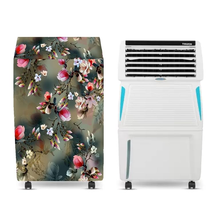 Image of Printed Cooler Cover Compatible for Symphony Touch 35-litres Desert Air Cooler, Waterproof Cover, Size (LXBXH) 50 X 40 X 82 Cm, Green.