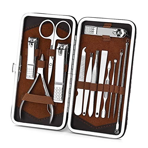 zxb-shop Nagelknipser Set Pediküre Kit Nagel Clipper Set 13 stücke Professionelle Männer Frau Pflege Kit Edelstahl… – Bild 4