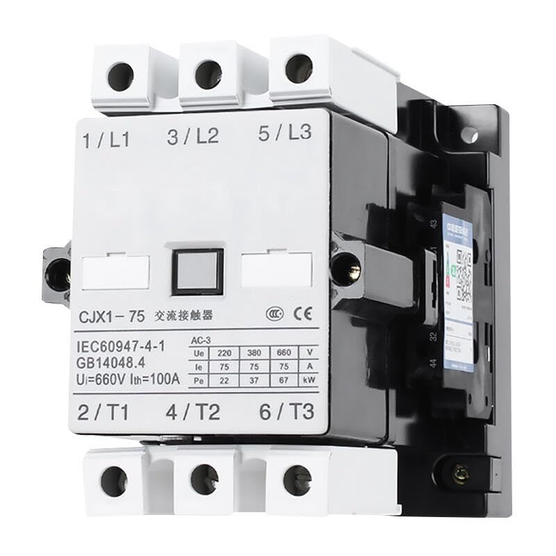 Contacteur CA robuste CJX1-75/22 avec contacts isolés 380V 50Hz