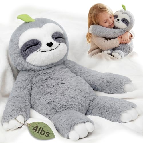 Mewaii Animales de Peluche con Peso de 4 Libras, Bonito Juguete de Peluche con Vientre y extremidades Pesadas para un Abrazo Realista y Alivio del estrés, Regalos de Perezoso Mewaii Animales de Peluche con Peso de 4 Libras, Bonito Juguete de Peluche con Vientre y extremidades Pesadas para un Abrazo Realista y Alivio del estrés, Regalos de Perezoso