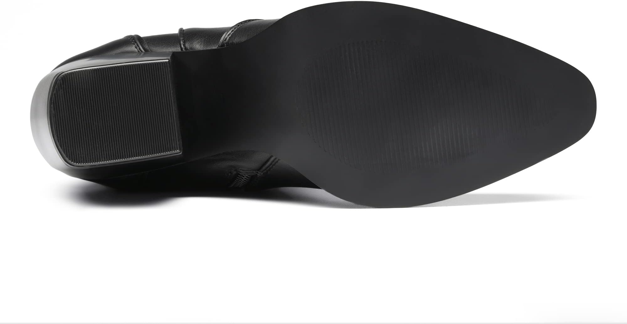 DREAM PAIRS Womens Cowboy Boots Wide Calf Comfortable Pull On Zipper Chunky Heel Pointed Toe Embroidered Western Cowgirl Knee High Boots Ladies Retro Tall Boot