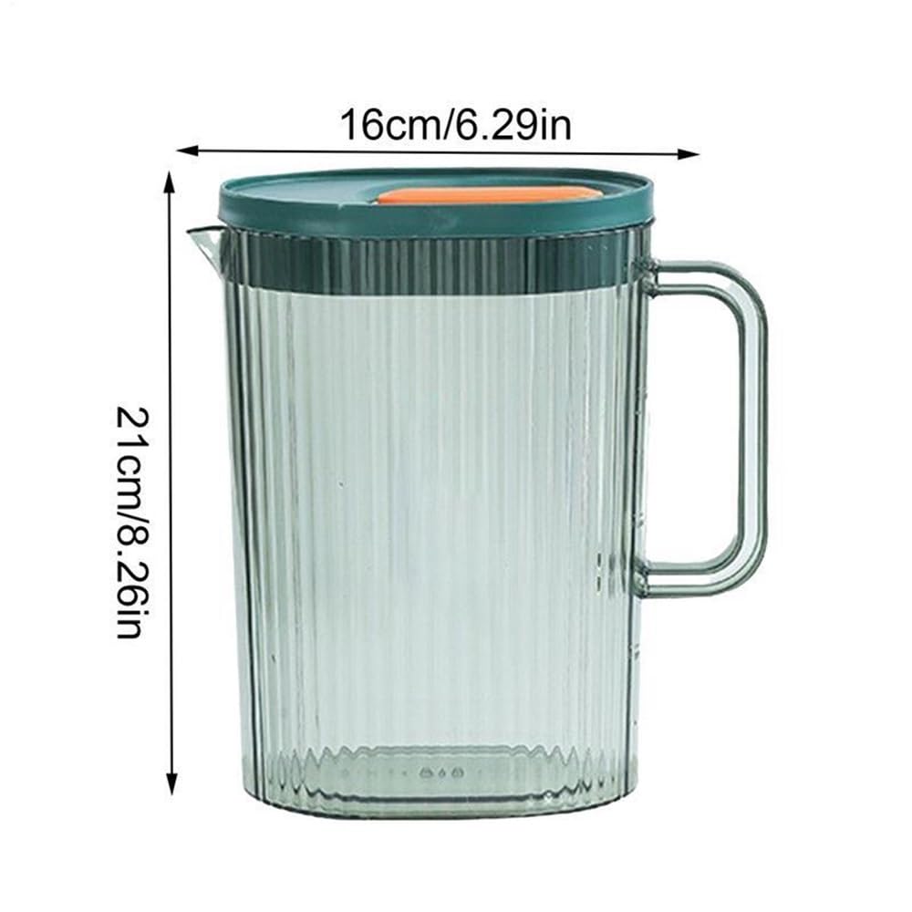 Caraffa d'acqua con coperchio, contenitore per succo da 2 l, in
