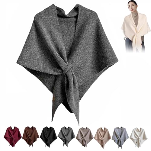 Gettoreac Women’s Solid Color Scarf with Loop, Fleece Shawl Wrap for Women, Casual Soft Comfortable Shawl