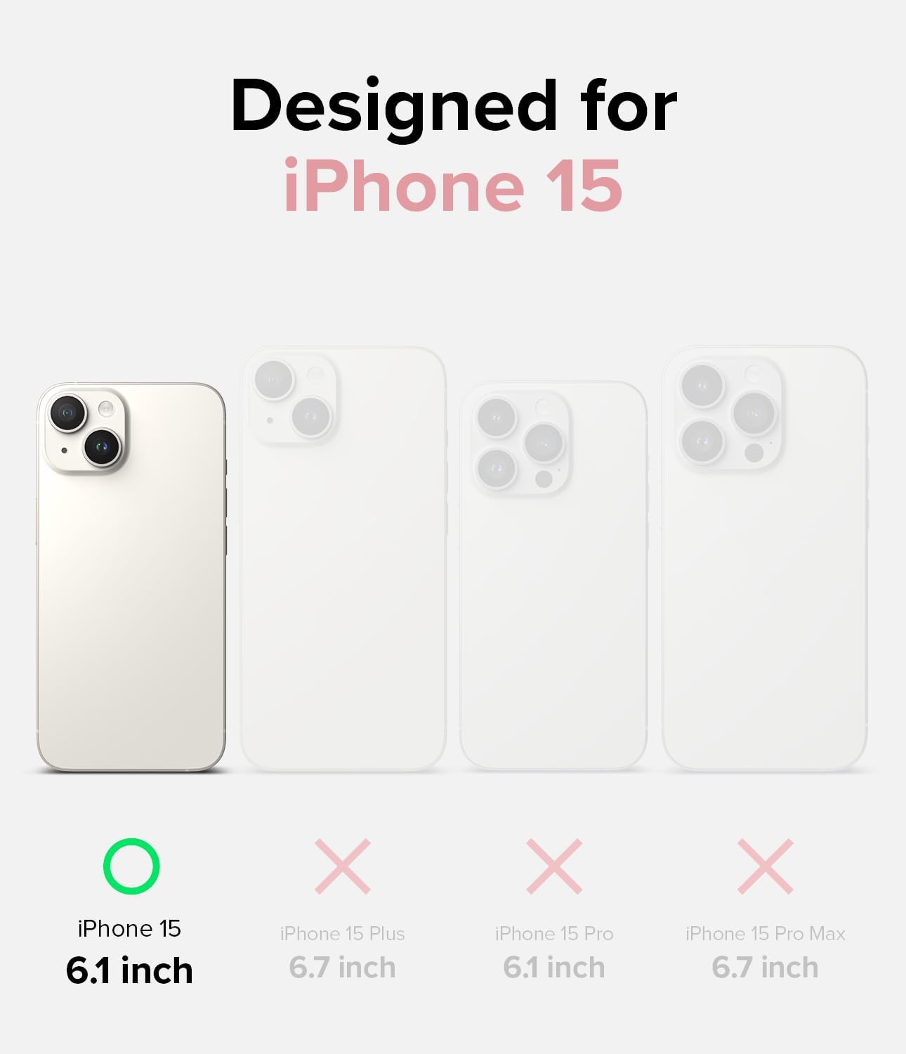 Ringke Silicone Magnetic [Compatible with MagSafe] Designed for iPhone 15 Case, Feels Velvety Lightweight Slim Cute Soft Phone Cover for Women, Men - Pink Sand