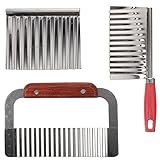 BESTonZON 3pièces Distributeur De Pommes De Terre Ondulées Coupe-choux De Bruxelles Caro...