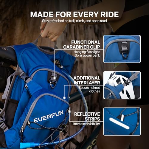 EVERFUN 18L Hiking Hydration Backpack with 2L Water Bladder and Rain Cover - image 6