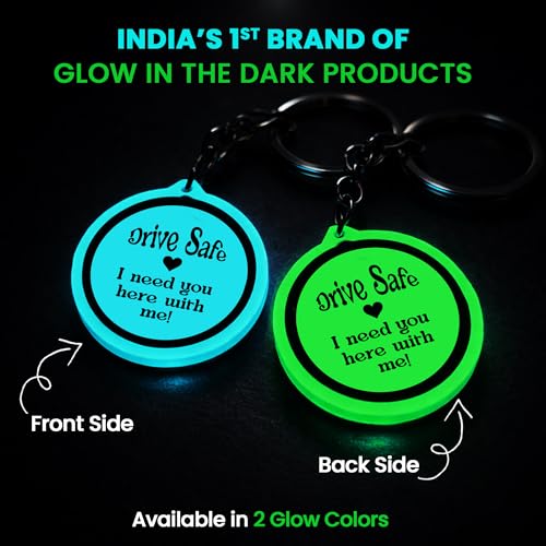 Image of Mi Glow Store Glow in Dark Keychain for Bike Men | Gift for Man | Bike Accessories | Charges in Light Glows in Dark | Key chain for Bike