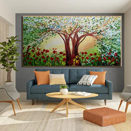 Toile murale art abstrait arbre fleur haute definition impression paysage 60x120 - 3