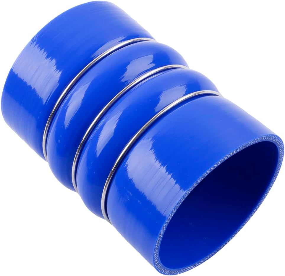 ID 4" Silicone CAC Charge Air Intercooler Hump Heavy Duty Hose Boot Set 4" x 8" with stainless steel T-Bolt Clamps,Cooler Intake Kit Turbo Coupler 2 PCS Blue