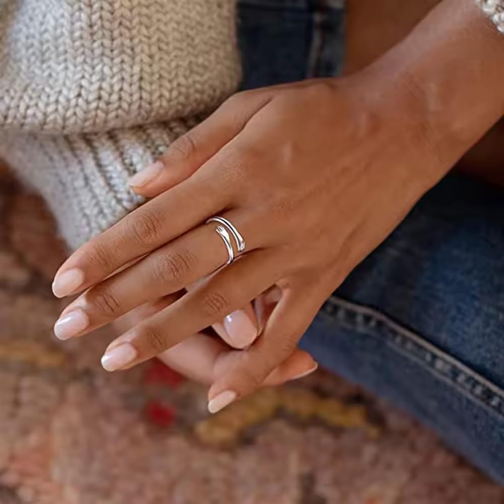 Bramart Anillo de Mujer A Mi Esposa Regalo de Amor para Ella Aniversario Regalos de Boda, Talla Ajustable - Estuche Incluido