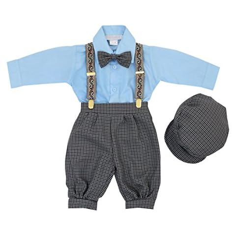 Luca Gabriel Vintage Baby Boys Toddlers Sky Blue Houndstooth Knicker Sling Set - 4t Cover