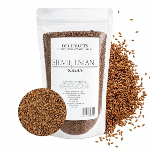 SIEMIĘ LNIANE NATURALNE BRĄZOWE 1000G ZIARNA SUPERFOOD WYSOKA JAKOŚĆ, SIEMIĘ LNU