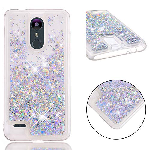 HopMore Funda LG K9 (K8 2018) Silicona 3D Glitter Liquido Brillante Purpurina Motivo Transparente TPU Gel Carcasa Ultrafina Slim Case Antigolpes...