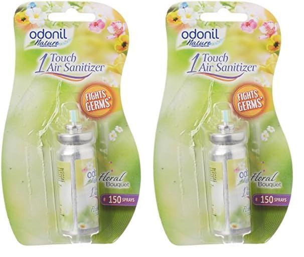 Image of Odonil One Touch Air Purifier Freshener Floral Bouquet - 7.8 Gm Spray, Pack Of 2