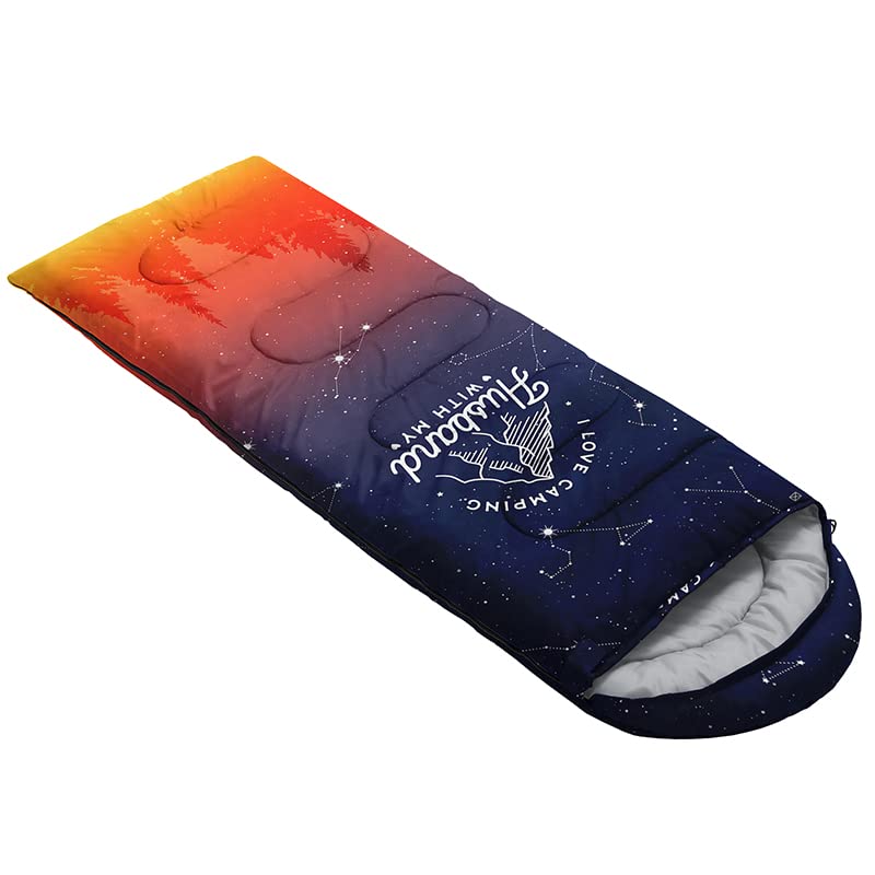 HOSIMA Sacs de couchage pour temps froid, sac de couchage momie pour adultes, filles, garçons, imperméables, pour le camping, la randonnée, les voyages, la chasse avec sacs de compression