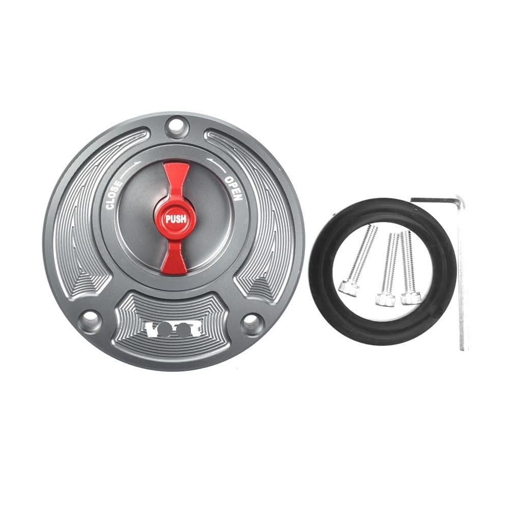 Tappo Serbatoio Carburante Moto Copertura Del Tappo Serbatoio Carburante Per Motocicletta Per VFR1000F VFR400 VFR750 VFR800 Protezione Per(Gray Red)