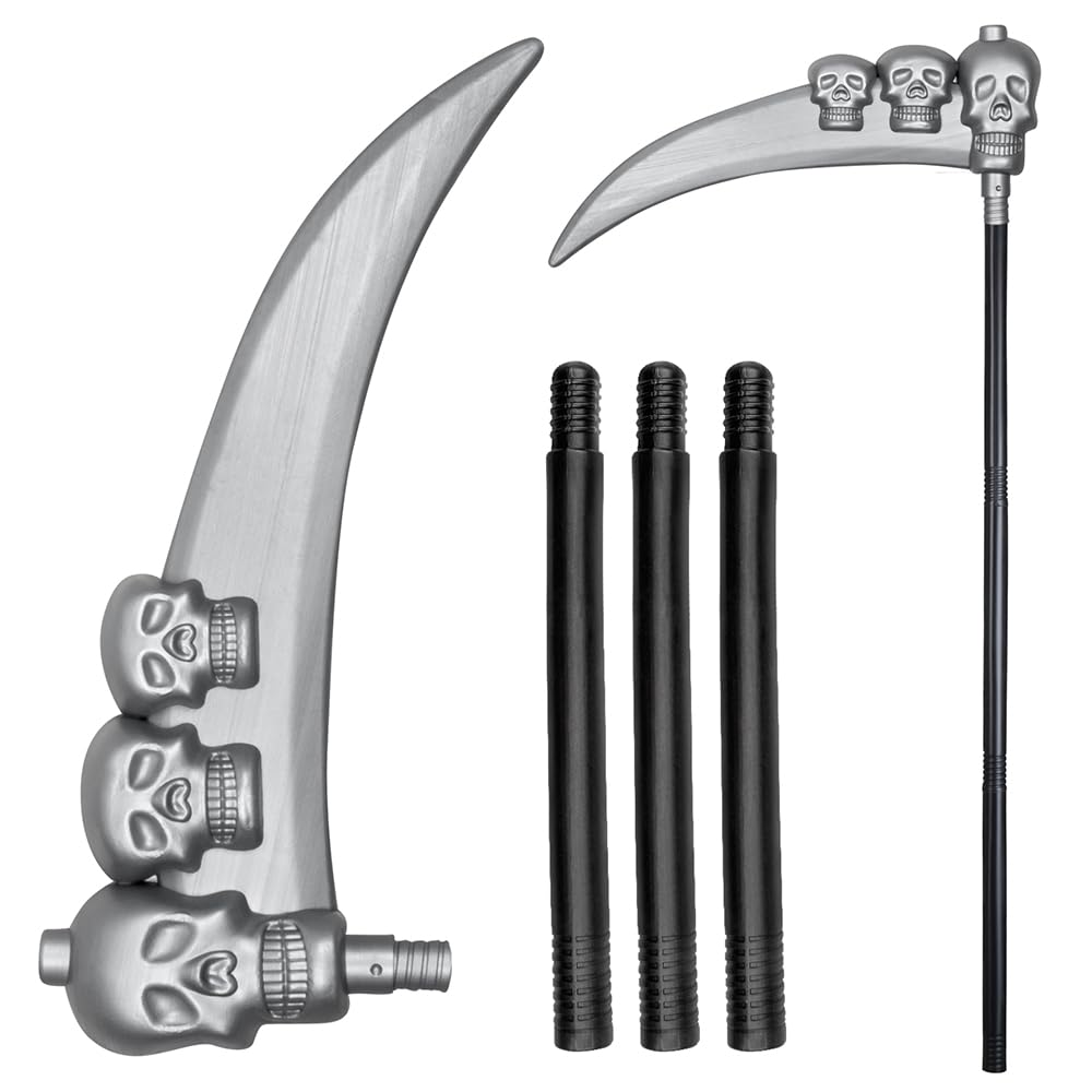 Bella Dox 103cm Grim Reaper Scythe Prop, Black/Grey