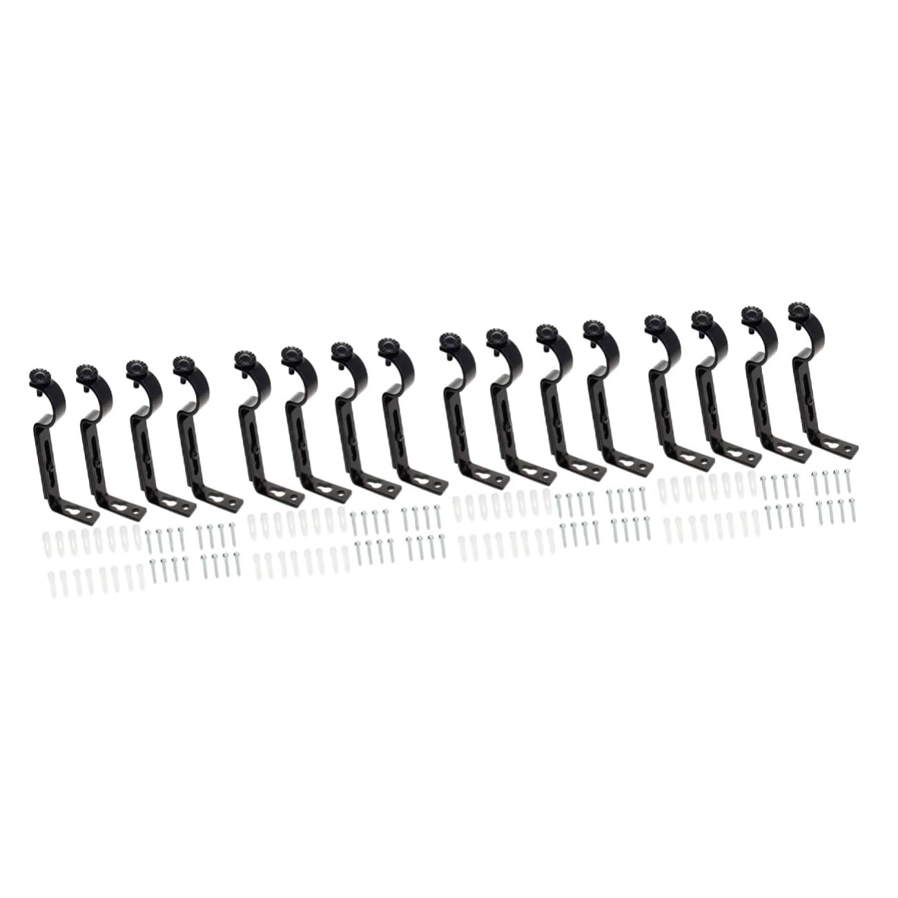 MAGICLULU Lot de 16 Supports De Tringle À Rideau Robustes en Métal Noir