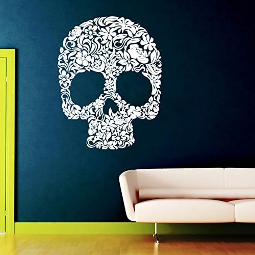 CreativeWallDecals Wall Decal Vinyl Sticker Decals Art Decor Design Flowers Skulls Tattoo Face Gift Rock Cool Horor Zombie Bedroom Nursery Dorm (r1051)