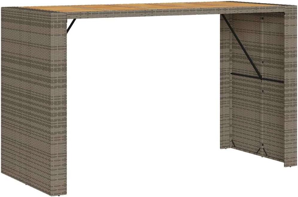 Patio Bar Set with Cushions, Outdoor Table and Chairs, Modern Poly Rattan Bistro Set, Comfortable Furniture for Balcony, Garden and Yard Space