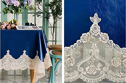 Nappe sans lavage en cuir bleu protection table 150 * 150cm