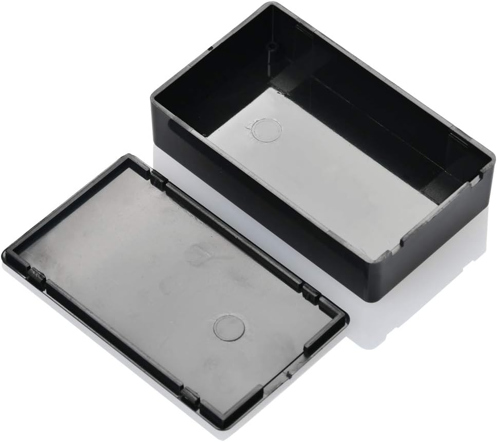 ATPWONZ 10 Pieces Plastic Waterproof Boxes Junction Case Electronics Project Enclosure Compatible with Electronic Project (3.94 × 2.36 × 0.98 Inches) Black