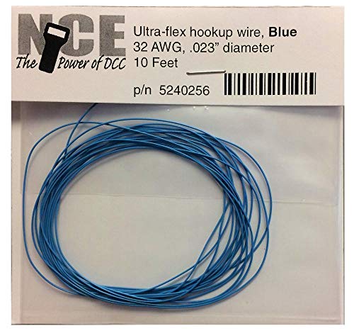 NCE NCE0256 Blue 32 AWG Strand Ultra Flex Wire, 10 ft.