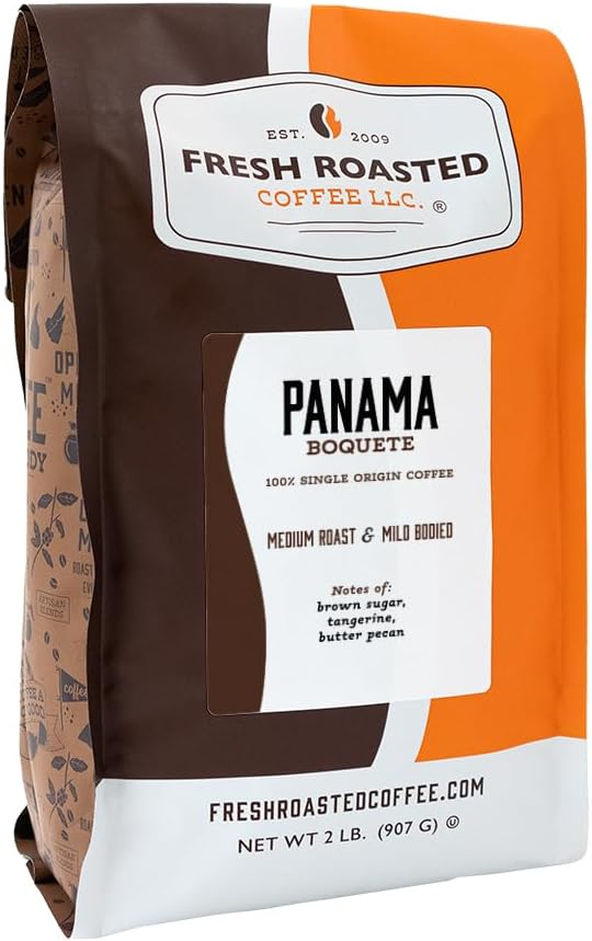 Fresh Roasted Coffee, Panama Boquete, 2 lb (32 oz), Medium Roast, Kosher, Whole Bean
