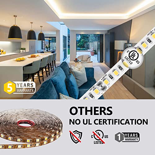 Emitever Led Strip Lights Neutral White, 4000K 24V Led Tape Light 16.4Ft, Ul Listed, Ra 95+, Ip30, 2.9W/Ft, 240+Lumens/Ft, 600Leds/Spool, Ul Listed 5 Year Warranty (Power Supply Sold Separately) #TOP5