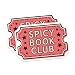 (2 Pack) Spicy Book Club Stickers - Romance Reader Decals - Bookish Merch for Bibliophiles - Reading Group Sticker - 5" On Longest Side - Sticks to Smooth Flat Surfaces - Made in USA - BMCS32649