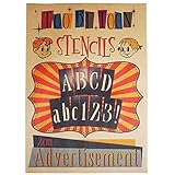 ステンシルシート アルファベット大文字＆数字セット Advertisement (2cm)