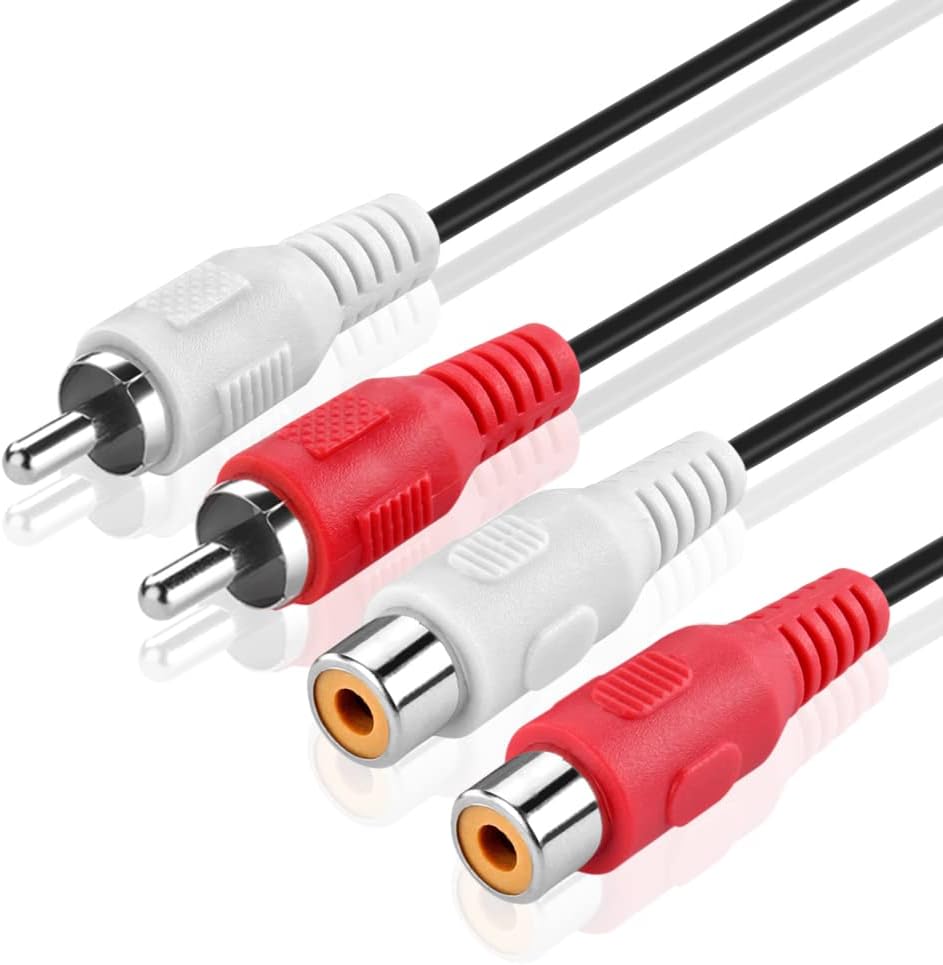 TNP 2 RCA Cable Extension Extender (12 FT) RCA Male to