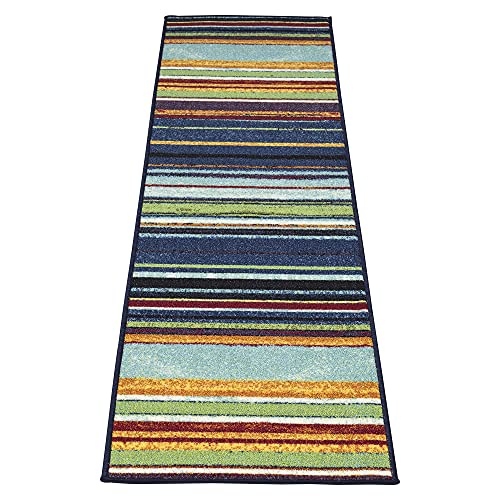 Ottomanson Ottohome Collection Non-Slip Rubberback Checkered Buffalo Plaid Design 3X10 Indoor Runner Rug, 2'7" X 9'10", Black Checkered #TOP1