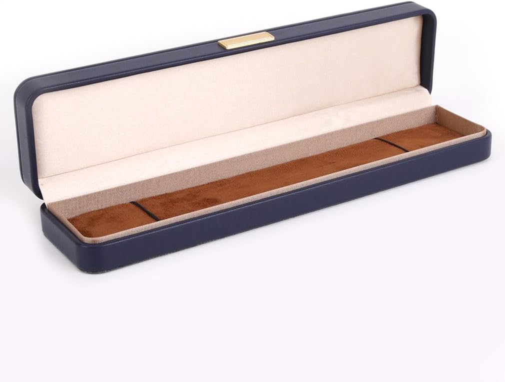 iSuperb Leather Necklace Long Chain Gift Box, Bracelet Necklace Storage Box Velvet Interior Gift Case, Jewellry Display Box for Wedding, Engagement, Proposal, Birthday and Anniversary