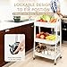 Baby Diaper Caddy Cart 3-Tier Metal Rolling Cart Nursery Storage Organizer for Baby Diapers and Newborn Essentials Storage