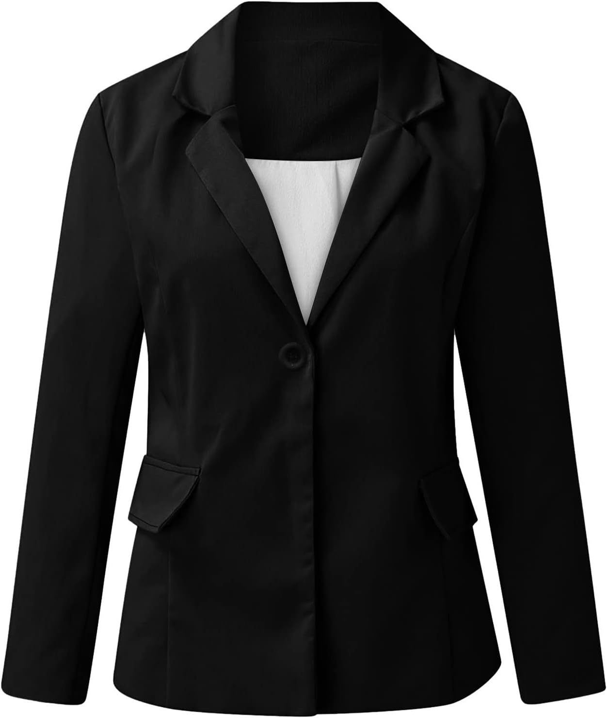 JJHAEVDY  Women's Open Front Business Casual Pockets Work Office Blazer Jacket Suit Casual Long Sleeve Lapel Slim Jacket : Clothing, Shoes & Jewelry