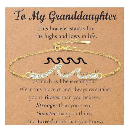 Daughter, Best Friend, Granddaughter Gifts for Women Wave Bracelet for Her for Birthday, Christmas, New Year