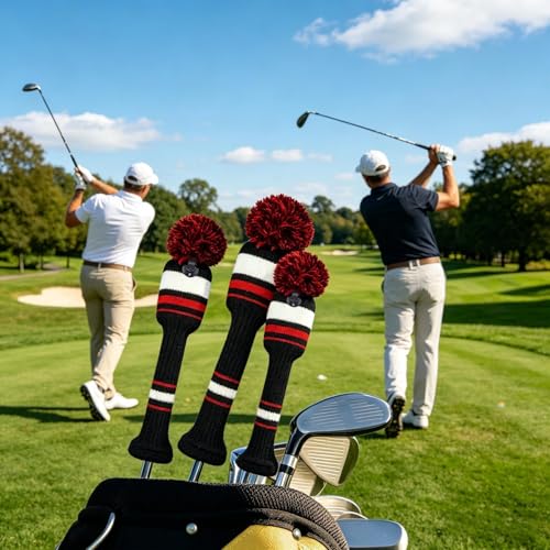 Housses de club de golf en tricot pour éviter les rayures sur bois et hybrides - 2