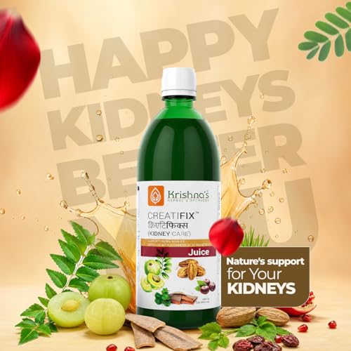 Image of Krishna's Creatifix Juice - 1000 ml | For Healthy Kidneys & Renal Support | Enriched with 30 Ayurvedic Herbs | Supports Kidney Care & Detox | Herbal & Ayurveda Formula