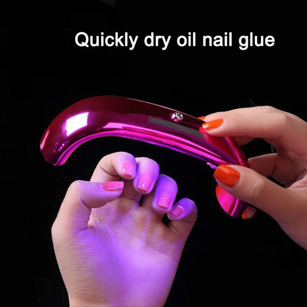 FAXIOAWA Lampe à Ongles en Acier Inoxydable 9W, Mini sèche-Ongles USB, Lampe de manucure Professionnelle, Cabine de Gel à Ongles