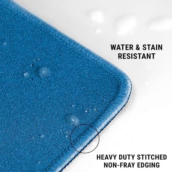 Skinit Extra Large Gaming Mouse Pad - Officially Licensed Superman Shield Emblem Design with Stitched Edges, Waterproof, Non-Slip Rubber Base, Desk Mat for Keyboard & Mouse, 35.75" x 15.4" inches